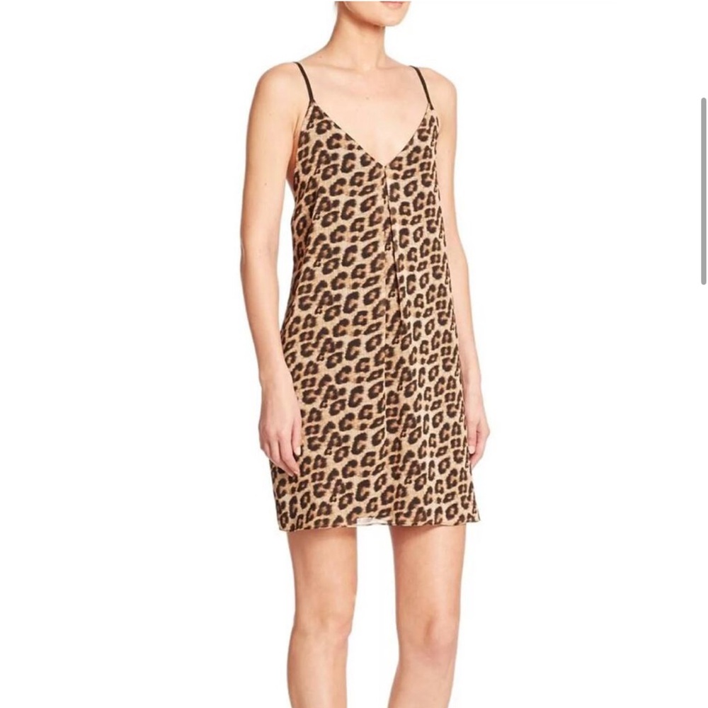 Alice + Olivia Kirby leopard print tank mini dress SML